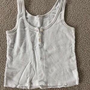 Brandy Melville White Cropped Tank